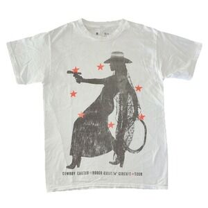 Beyonce Most Wanted Tee M‎ White Cowboy Carter Tour 2025 Merch NEW *flaw